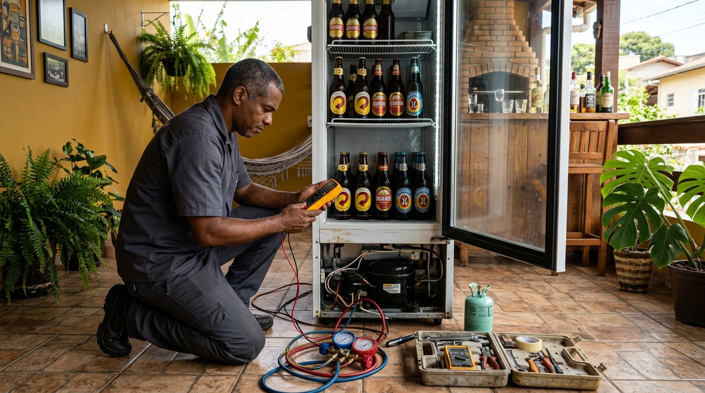 Manutenção da placa eletrônica de cervejeira em Joinville‑SC